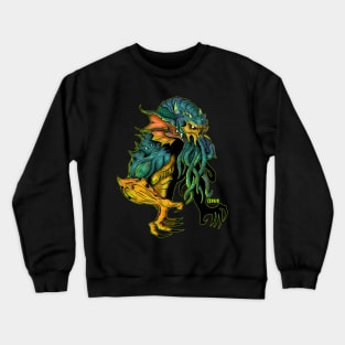 Lovecraftian MOTU merman by Blood Empire Crewneck Sweatshirt